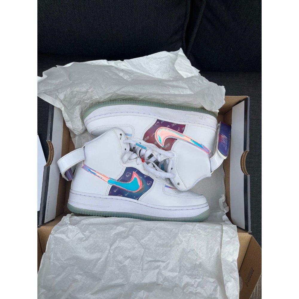 Nike White and Multicolor Women's Sneakers